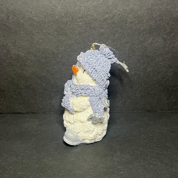 Vintage 1998 The Encore Group Snow Buddies Snowman w/ Noel Christmas Ornament 3" - Picture 2 of 6